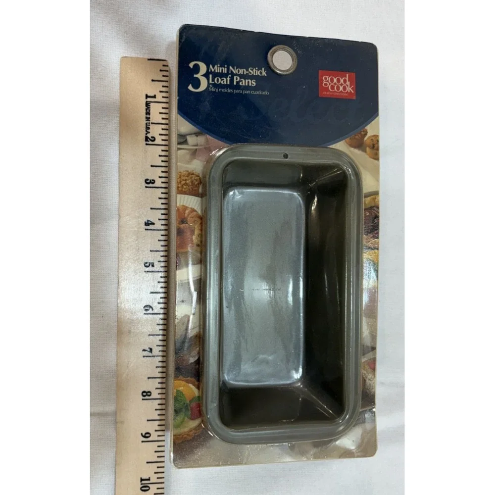 Good Cook 3 Mini Non-Stick Loaf Pans Good Cook - New Old Stock Still in Package!